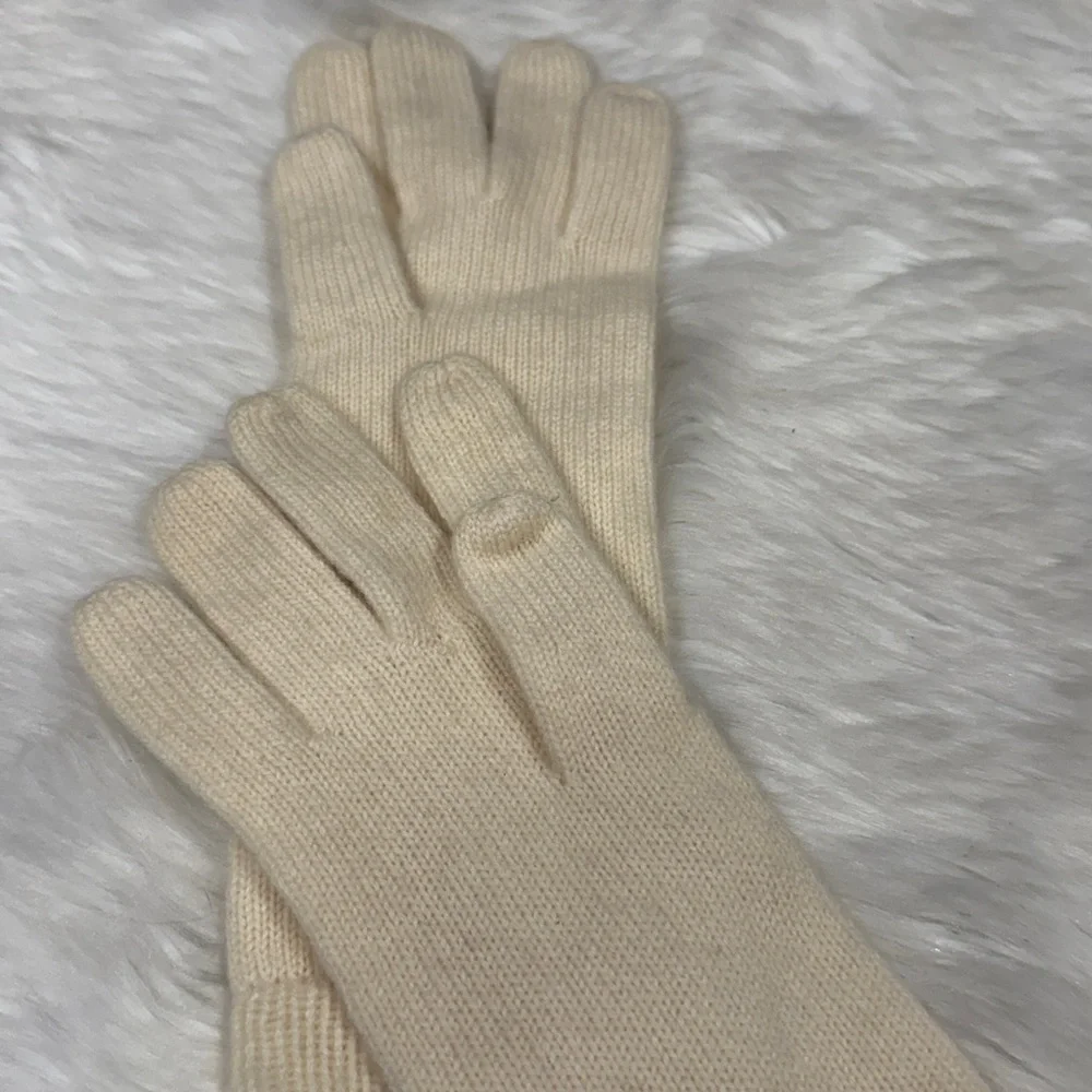 Elegant Brown Women's Gloves Cashmere Worm Soft One Size